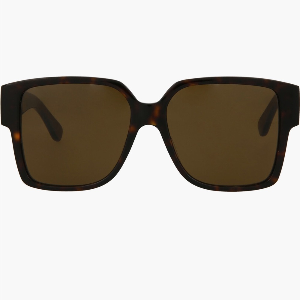 Saint Laurent 55 mm Square Sunglasses tortoise frame